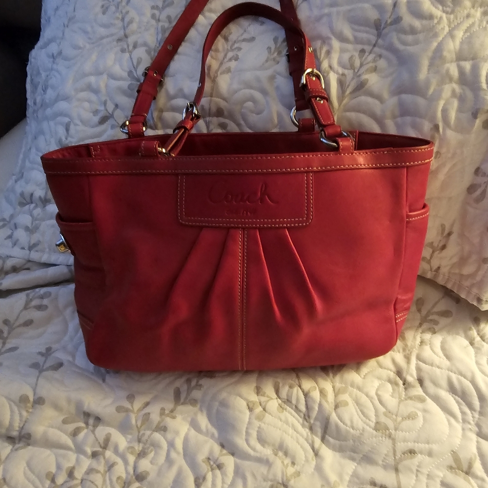 Coach Red Tote Bag